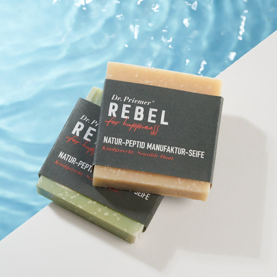 Double pack of Manufaktur skin milk soap with plenty of peptides from Dr. Priemer® 2x120g