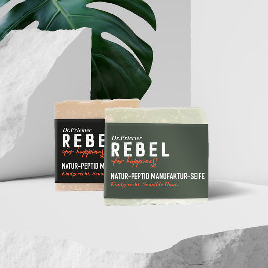 Double pack of Manufaktur skin milk soap with plenty of peptides from Dr. Priemer® 2x120g