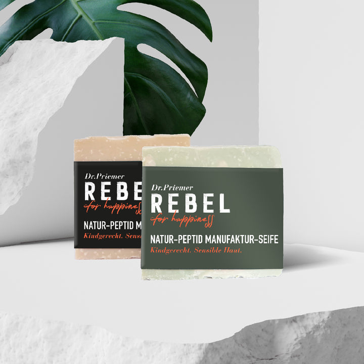 Doppelpack Manufaktur Hautmilch-Seife mit reichlich Peptiden von Dr. Priemer® 2x120g