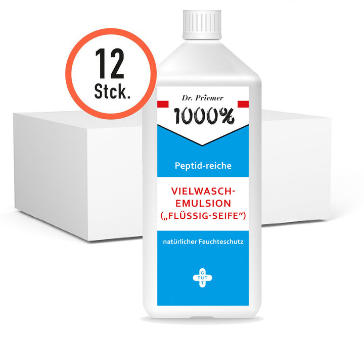 Vielwasch-Emulsion mit reichlich Peptiden von Dr. Priemer® 12 x 500ml