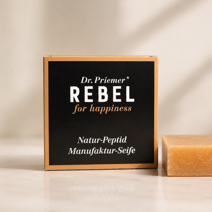 Manufaktur Hautmilch-Seife mit reichlich Peptiden von Dr. Priemer® 120g