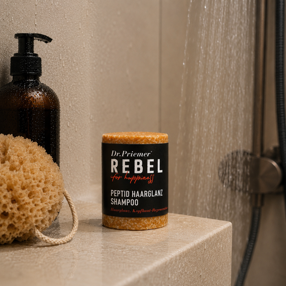 Haarglanz Shampoo-Stücke mit reichlich Peptiden von Dr. Priemer® 2x60g