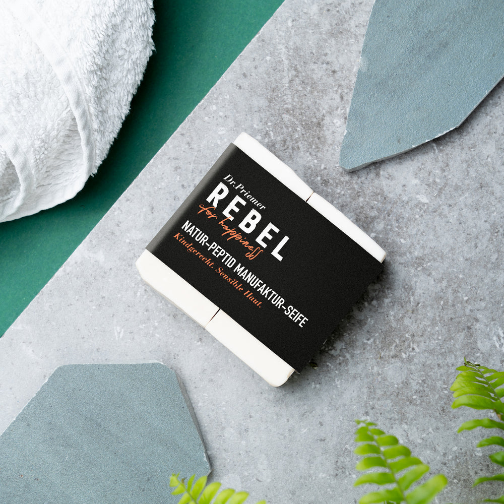 Manufaktur Hautmilch-Seife mit reichlich Peptiden von Dr. Priemer® 120g