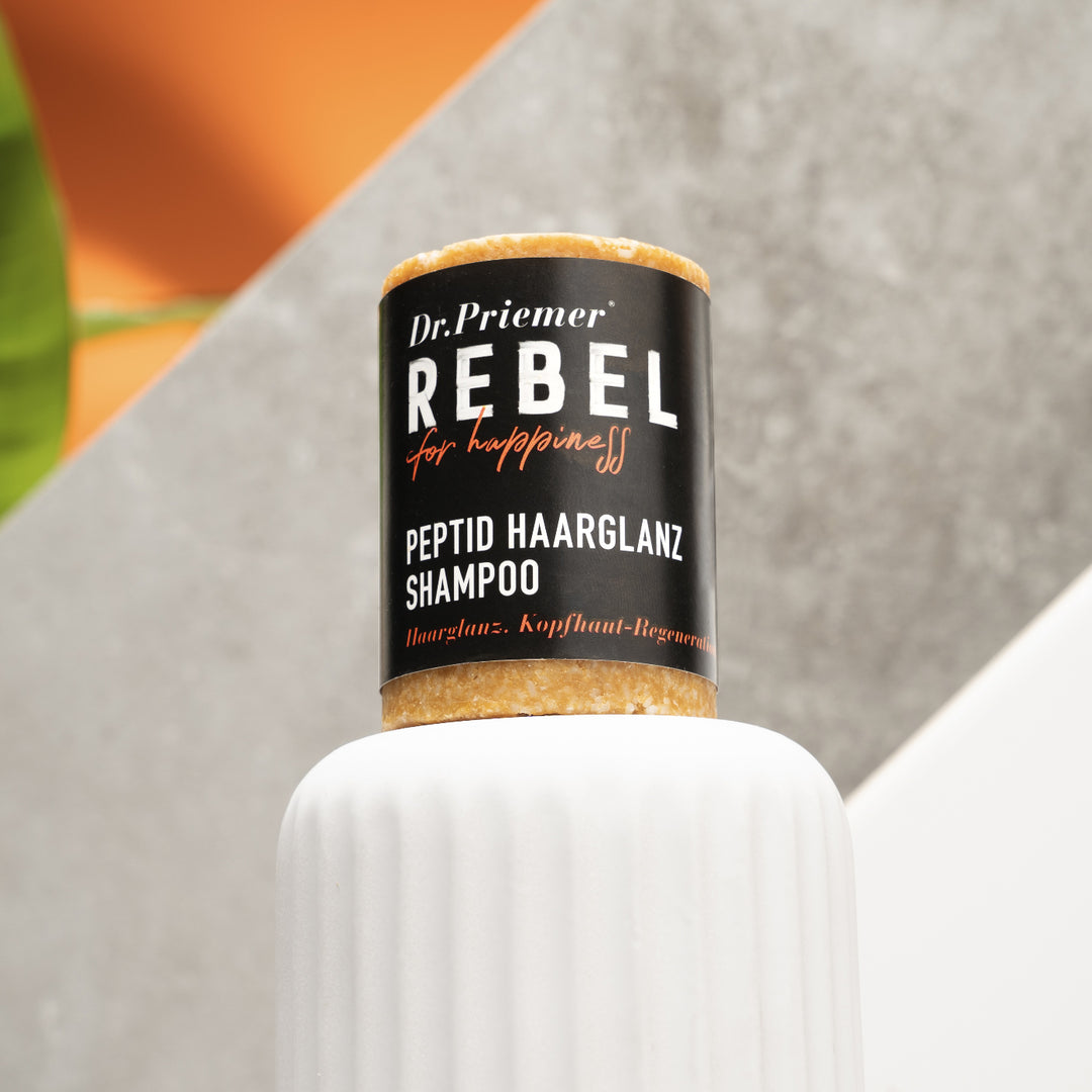 Haarglanz Shampoo-Stücke mit reichlich Peptiden von Dr. Priemer® 2x60g